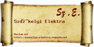 Székelyi Elektra névjegykártya